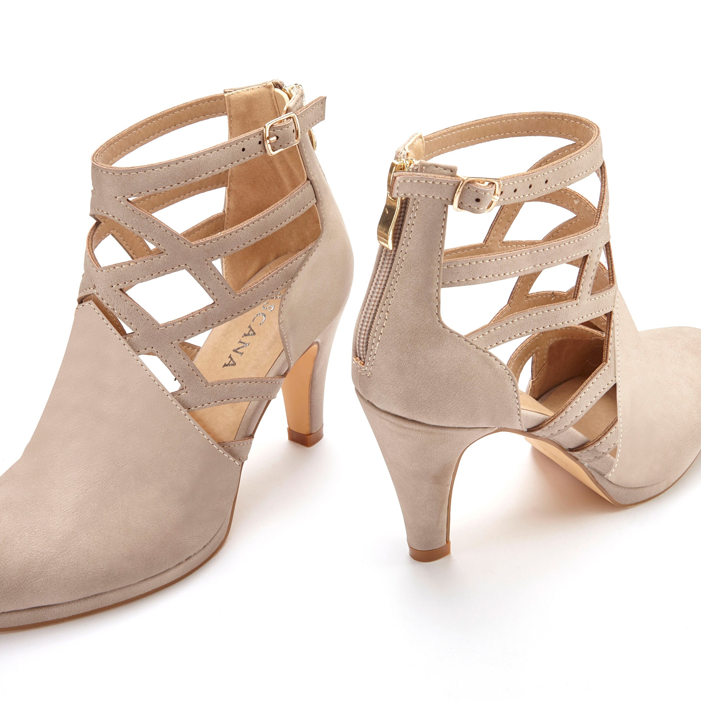 LASCANA Stiefelette in beige