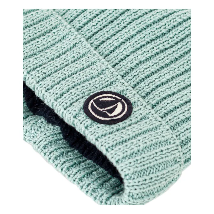 Petit Bateau Bonnet en Tricot et Polaire | Bleu