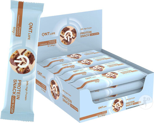 QNT Protein Snack Bar Cacahuètes Caramel 12x60g