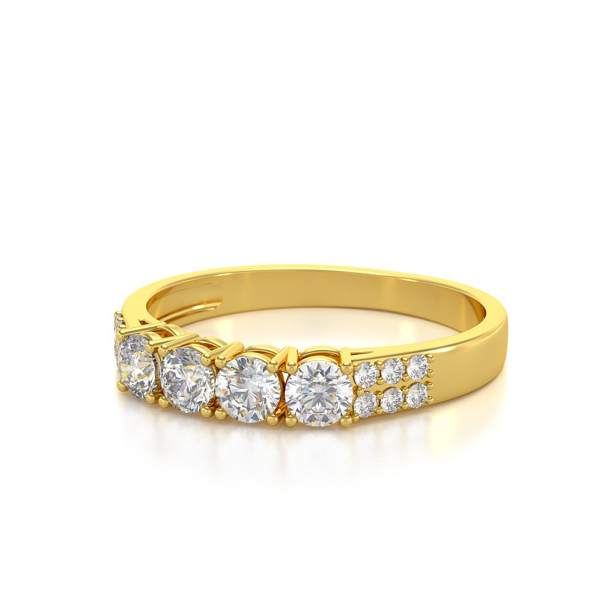 Bague ADEN Or Jaune Diamants 2.382grs