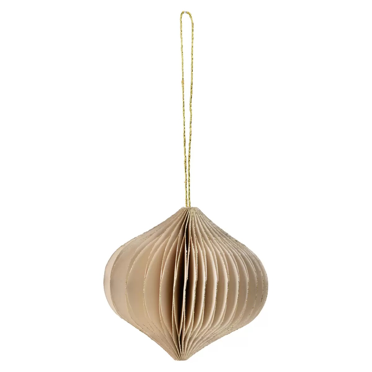 Zwiebel-Hängedeko Onion-Hanging beige,gold,weiss