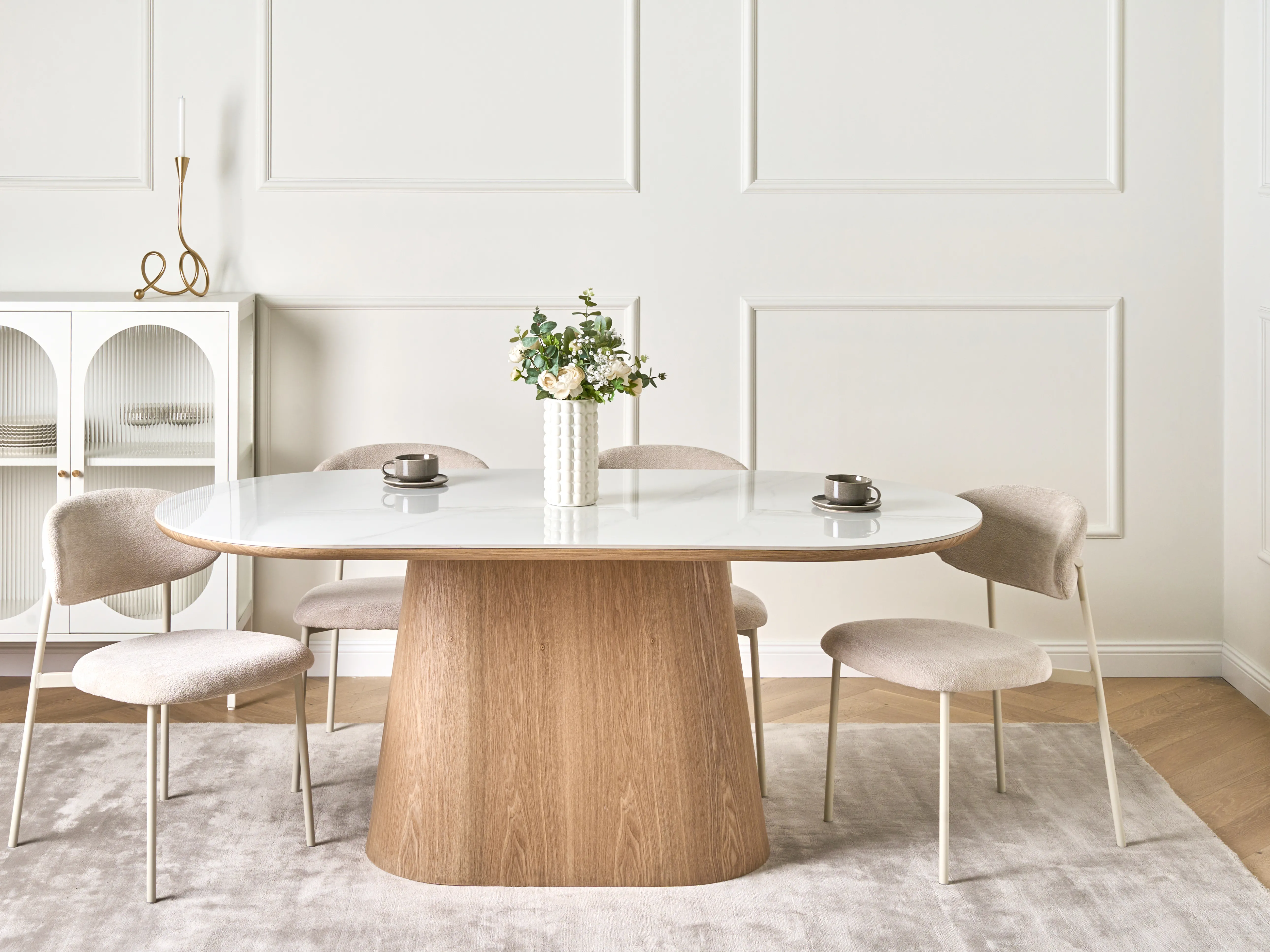 Eettafel LOCKHART Licht essenhout 90 cm 180 cm