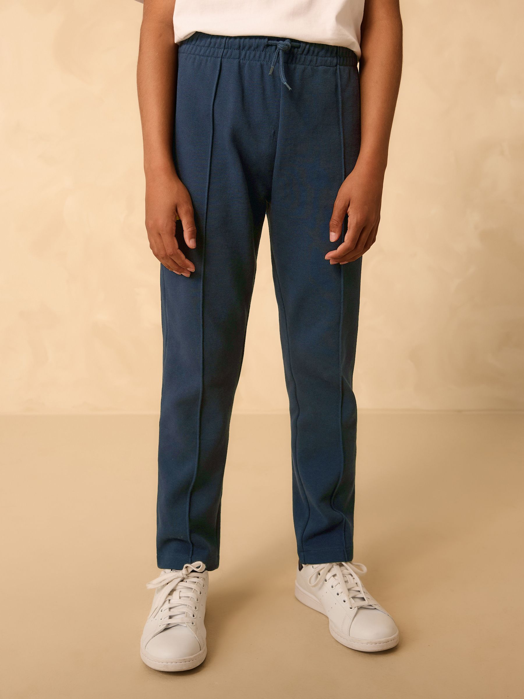 Marineblauw - Set met modieus jersey bomberjack en joggingbroek