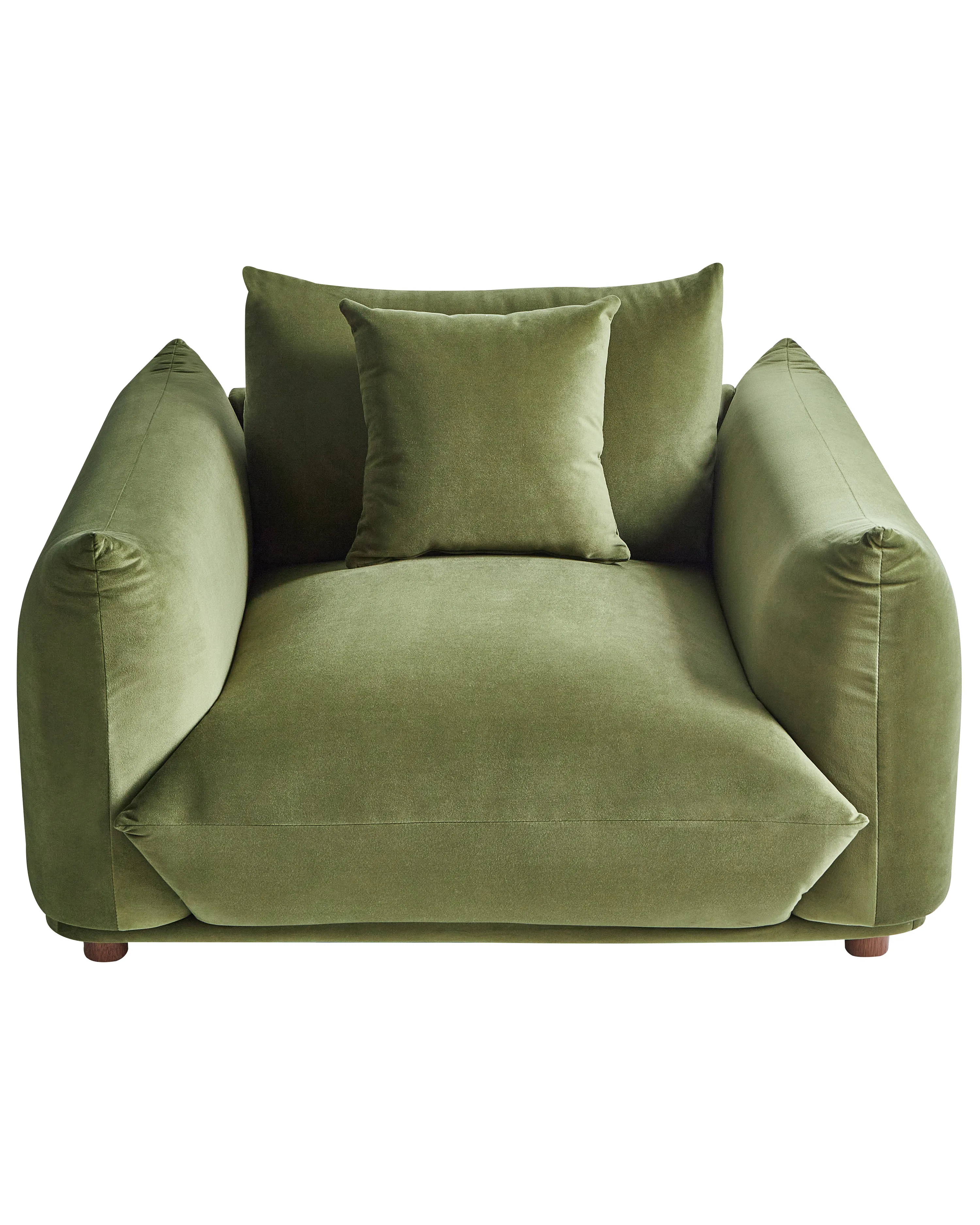 Fauteuil LUVOS Fluweel Groen