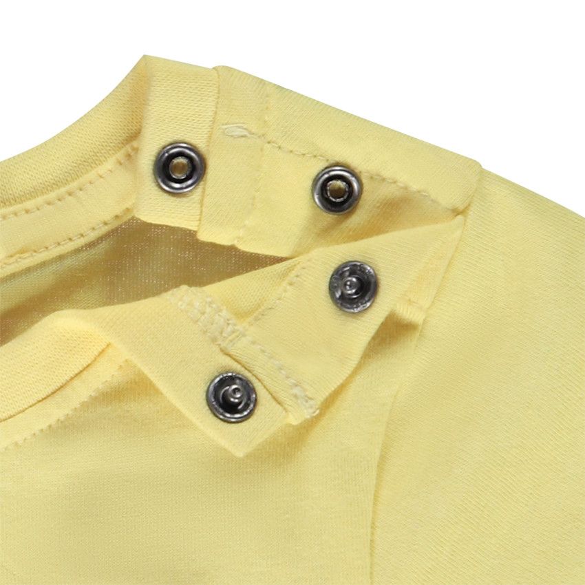 T-shirt manches courtes print ludique singe pour bébé garçon - Jaune