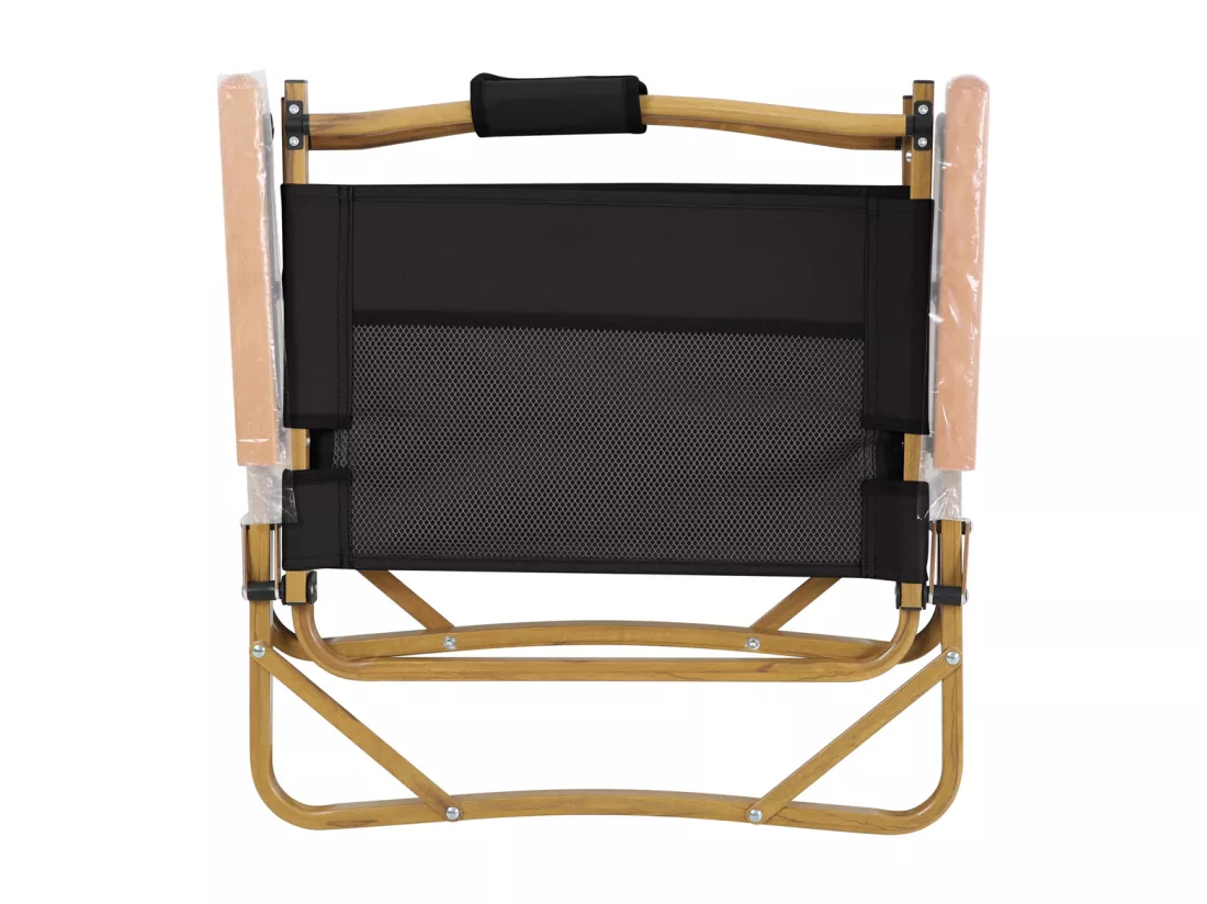 Chaise de camping extérieure en bois pliable avec accoudoirs