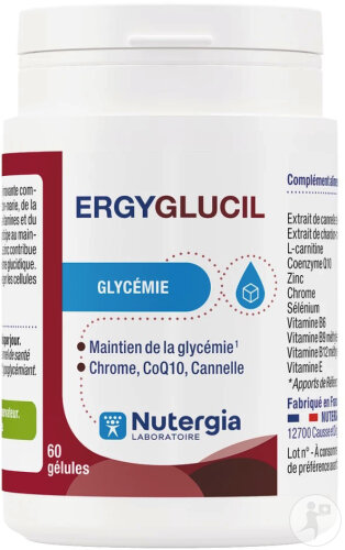 Nutergia Ergyglucil Glycémie Complément Alimentaire 60 Gélules