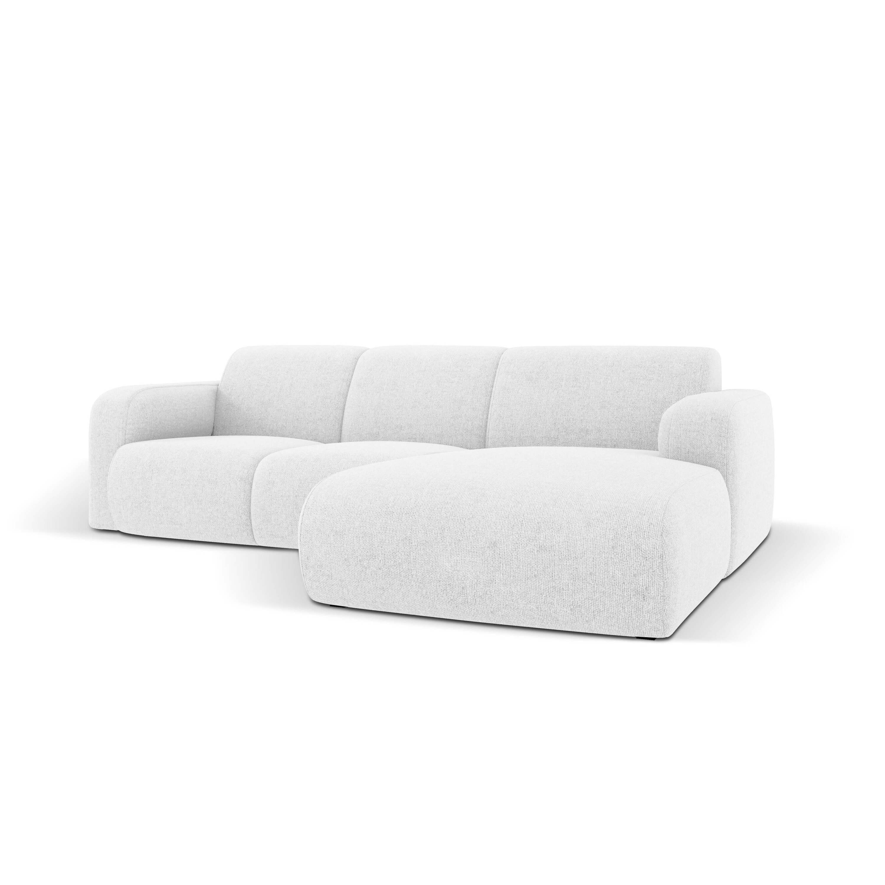 Windsor & Co Lola Hoekbank met Chaise Longue Rechts - Chenille - Lichtbeige