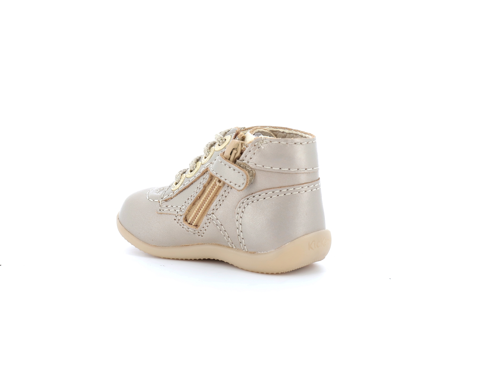 Kickers-BONZIP-2 830288 Cuir Or