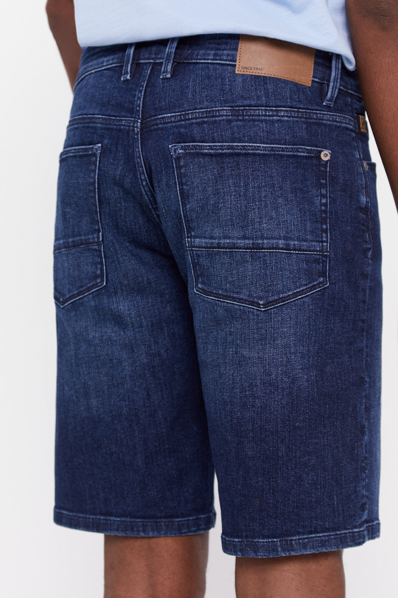 Bermuda jeans escura - Azul