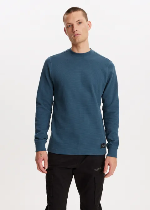 T-shirt met lange mouwen blauw (PETROL)