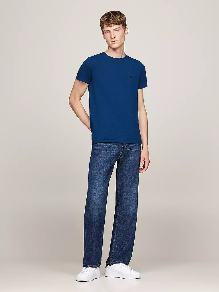 TOMMY HILFIGER T-Shirt Slim Fit blau