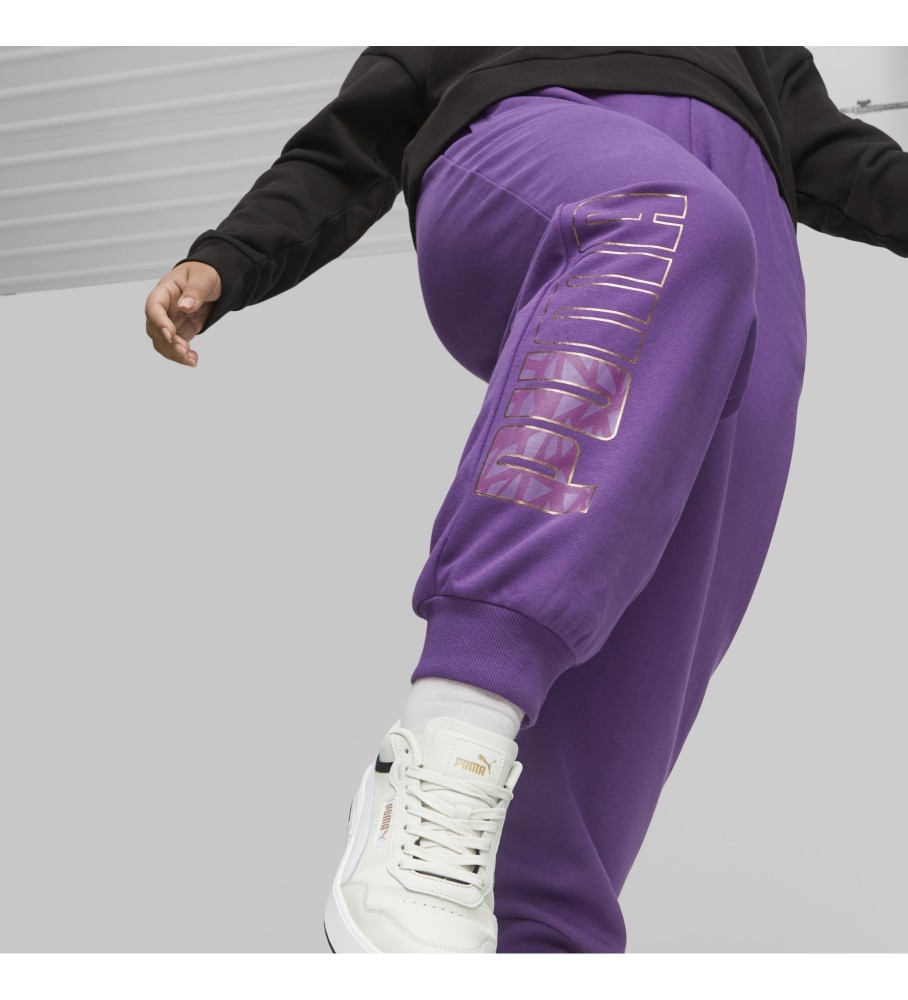 Calça Puma Power Logo, lilás