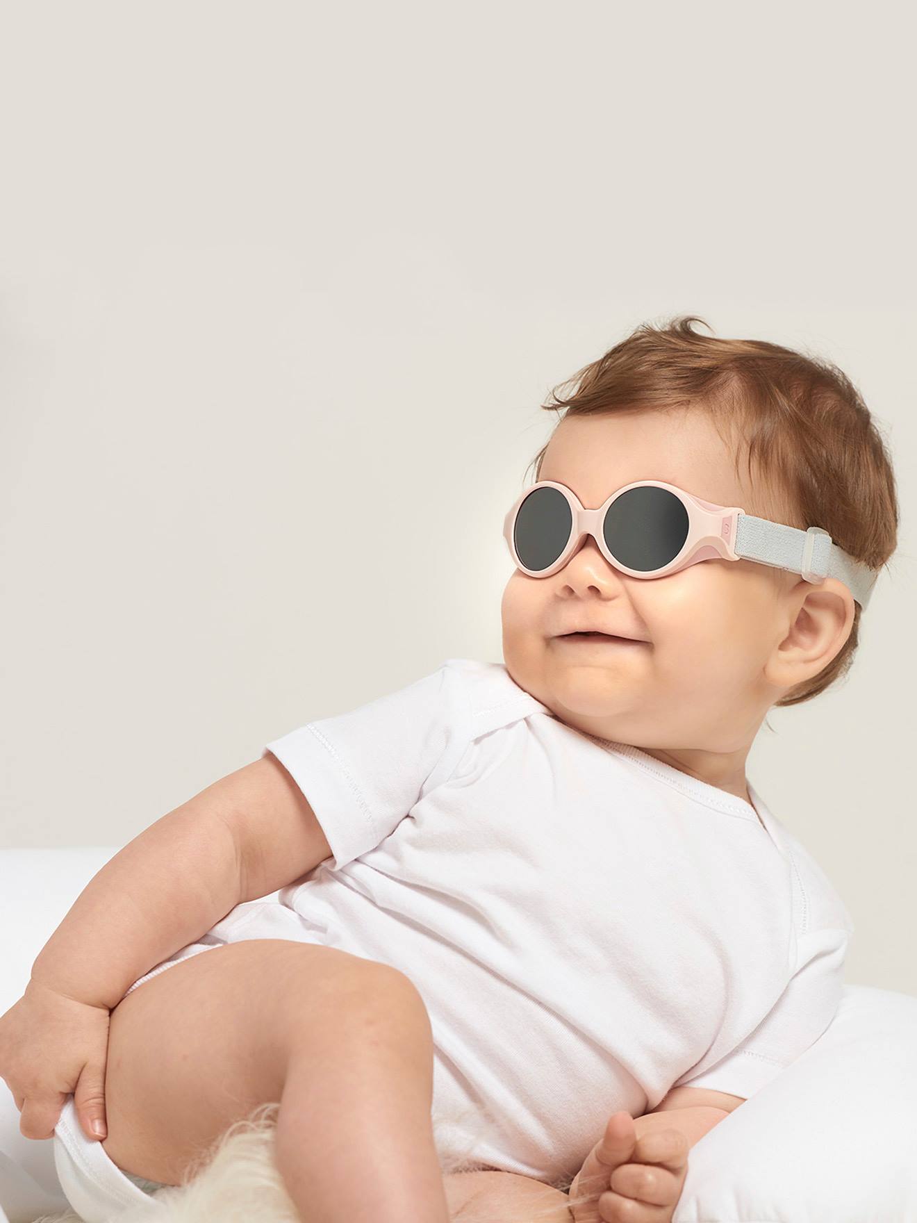 Óculos de sol BEABA para bebês de 0 a 9 meses, azul claro liso