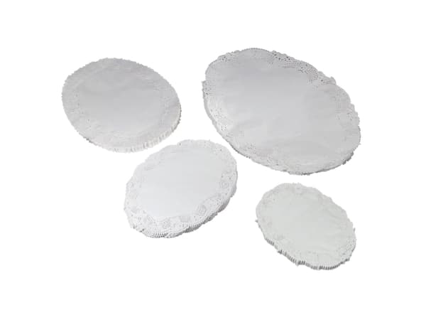 Kagepapir 27x36 cm Oval Udstanset Hvid,500 stk/pk