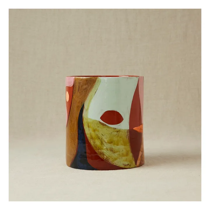 Rosi Mistou Vase en faïence | Vert kaki
