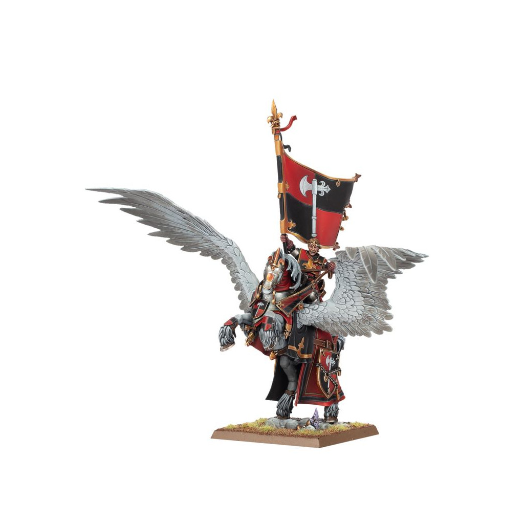 Warhammer - The Old World : Royaume de Bretonnie - Porteur de la Grande Bannière sur Pégase Royal