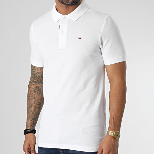 Polo Manches Courtes Slim Placket 5370 Blanc