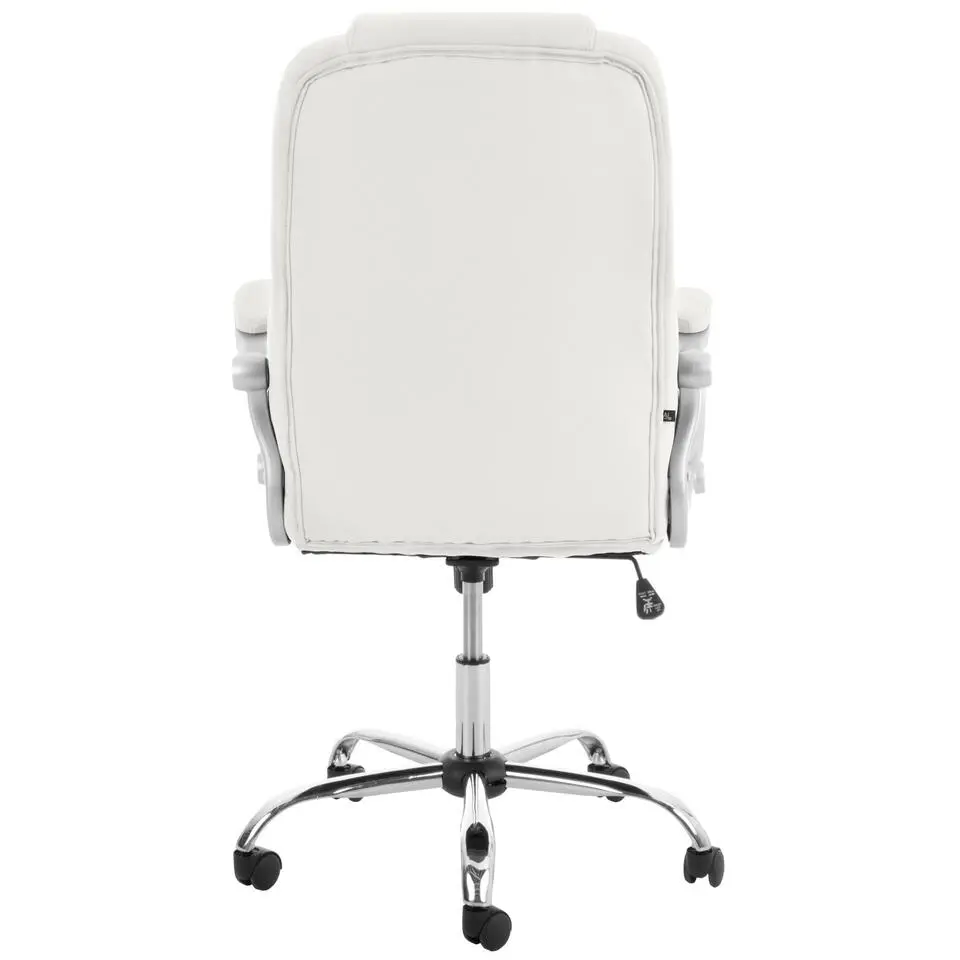 CLP Bureaustoel Apoll XL chroom Frame - Kunstleer - wit