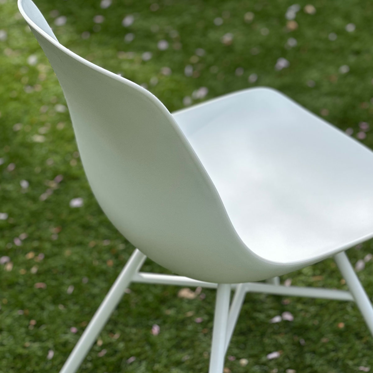 Tuinstoel Noa-Pip wit - wit onderstel