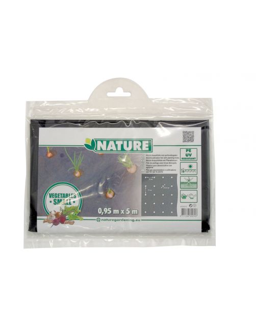 Nature Kweekfolie Kleine Groenten - Groeifolie Gronddoek - 0.95x5 m Zwart Anti-Uv