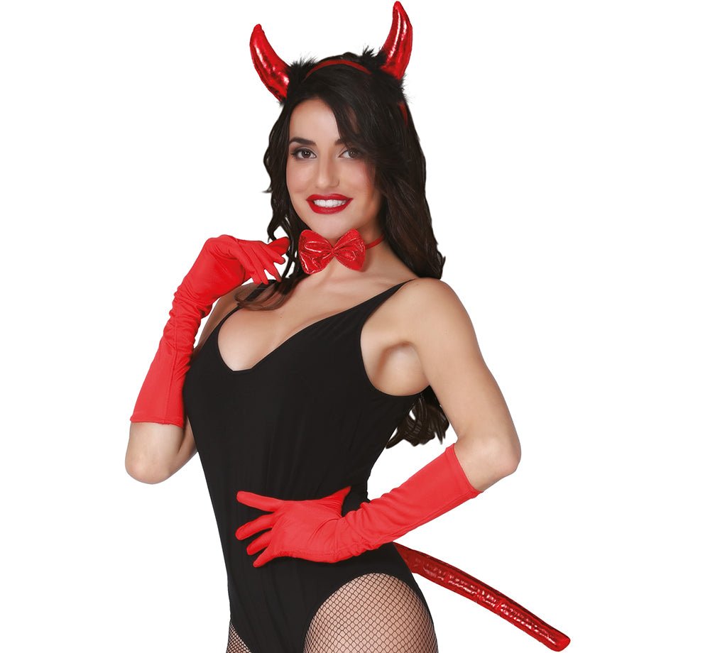 Halloween Accessoireset Duivel Roodkleurig 3 delig
