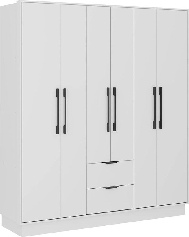 FEOVA Kast met 6 Deuren en 2 Lades - Wit - L162 cm