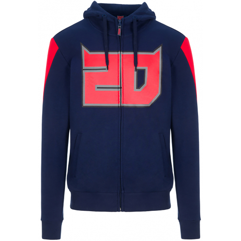 Fabio Quartararo - Sweat zippé à capuche 20 Bleu / Rouge