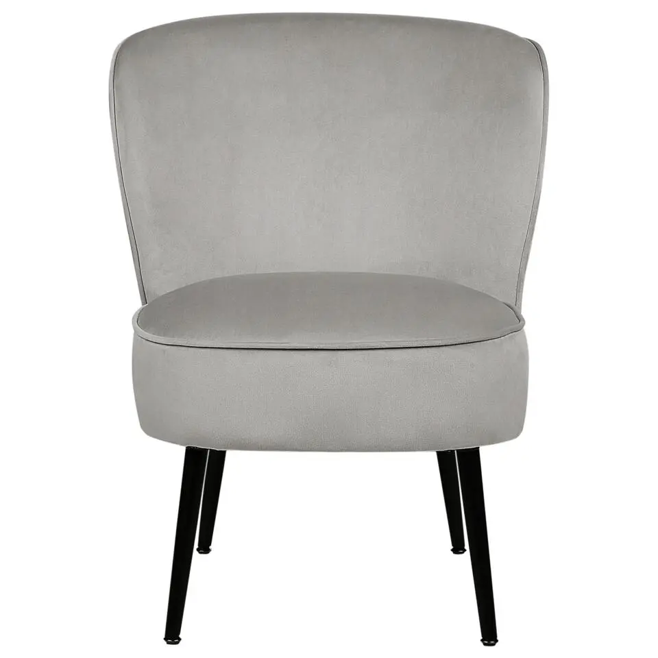 VOSS - Fauteuil - Lichtgrijs - Fluweel