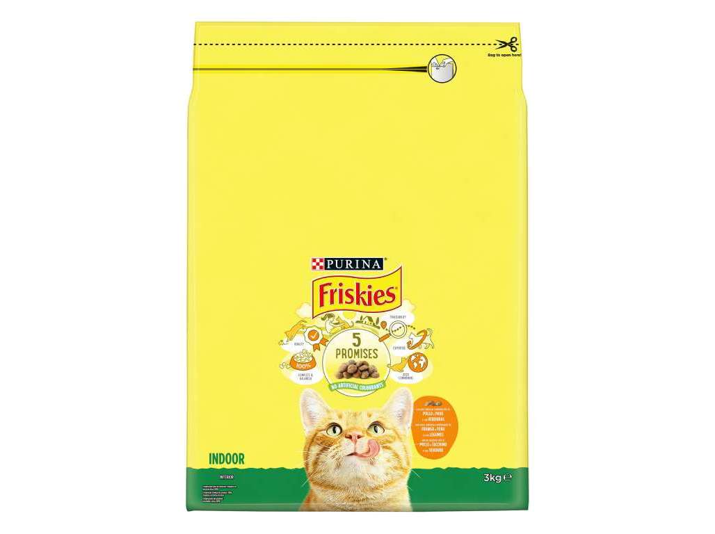 RAÇÃO PARA GATO FRISKIES GATOS DE INTERIOR 3KG