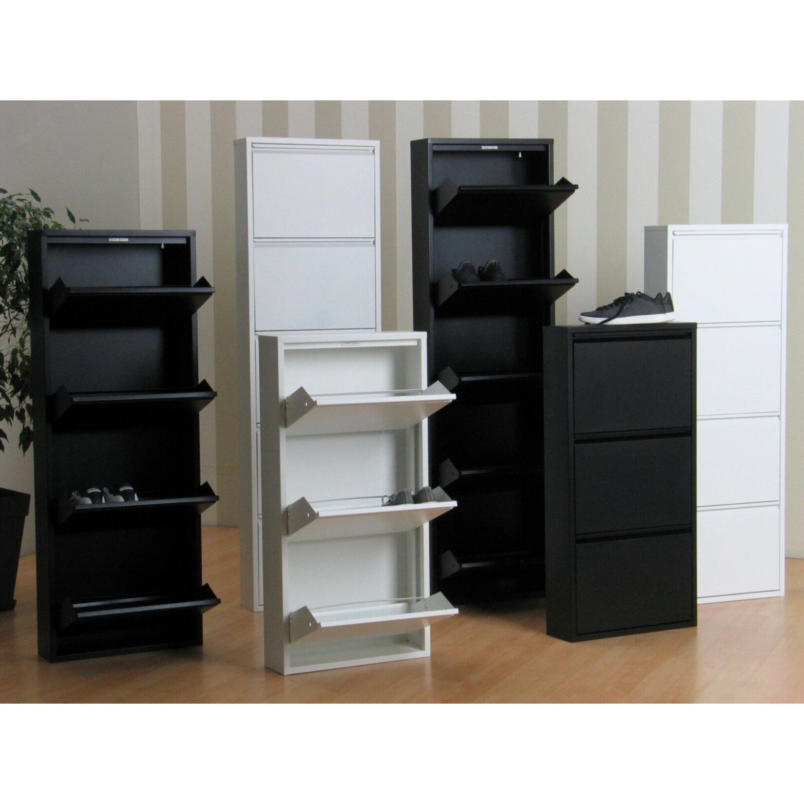 Schuhschrank Pisa 5 Klappen (B)50 x (H)172,5 x (T)16cm