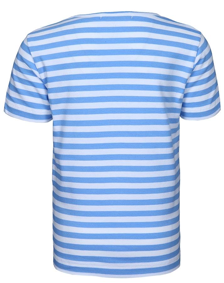 T-Shirt BAGGER BODO gestreift in mittelblau/weiß