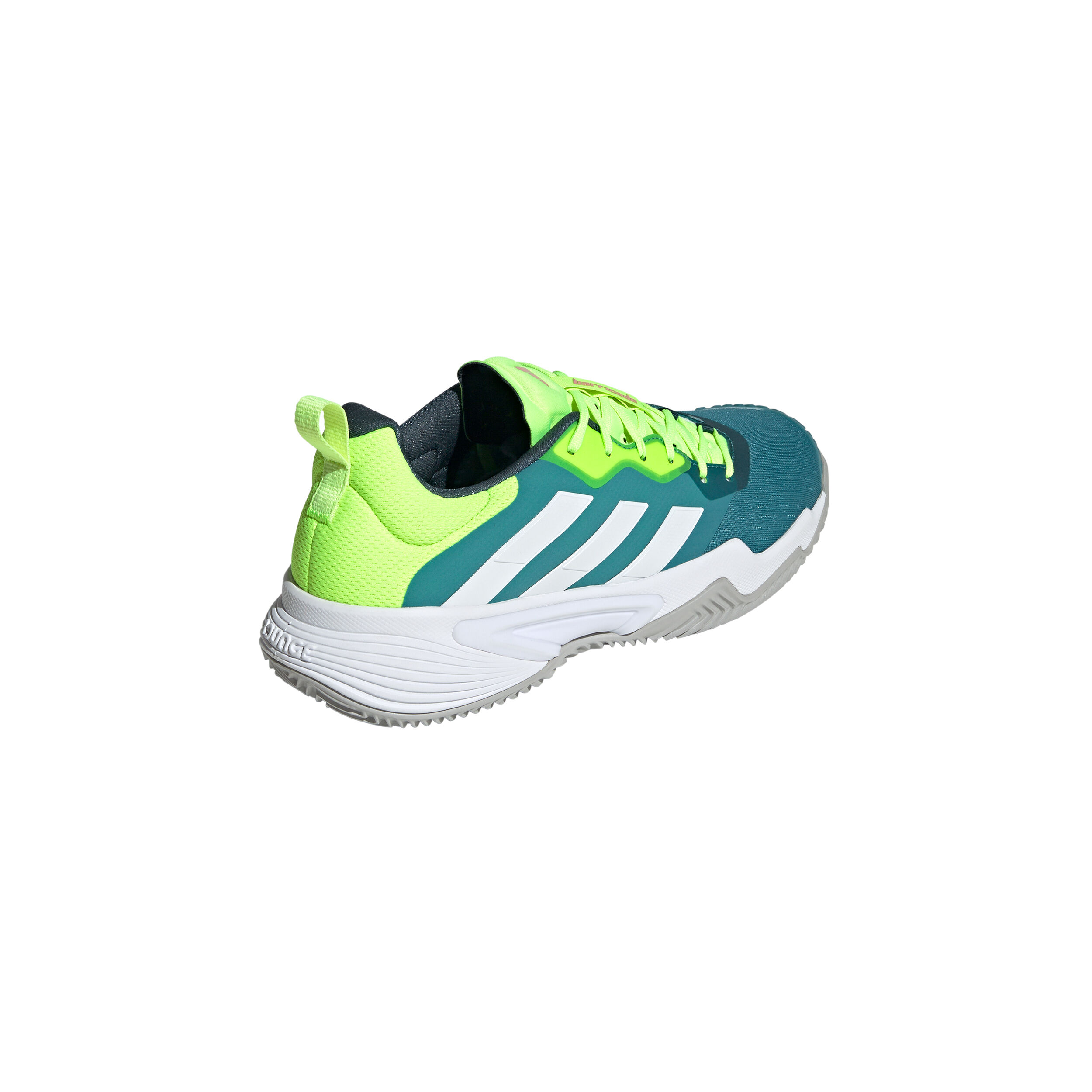 adidas Barricade Chaussure Terre Battue Hommes - Bleu Petrol, Vert Fluo