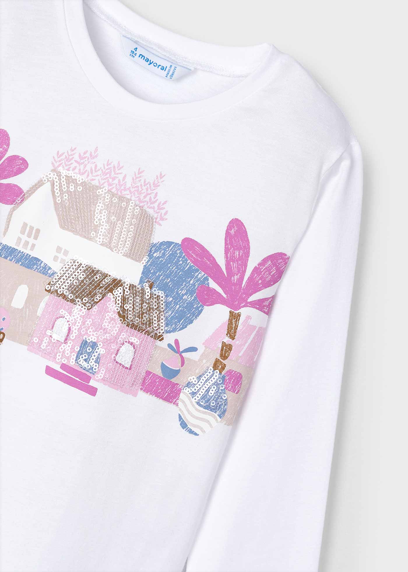 Camiseta Better Cotton com lantejoulas para meninas