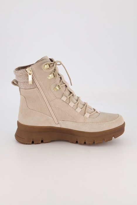 Leder-Boots, Tamaris Comfort, Haken-Schnürung, Weite H