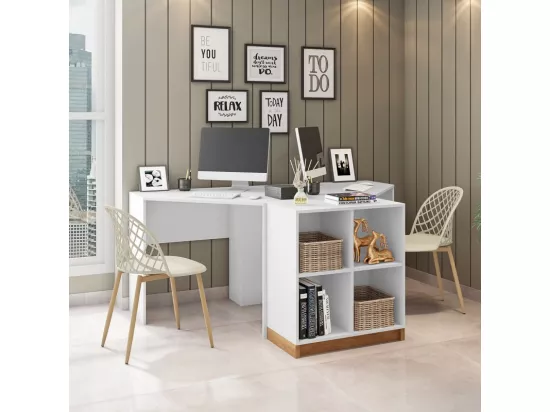 Rayonnage Blanc 4 Niches L 68 H 76 P 36 cm