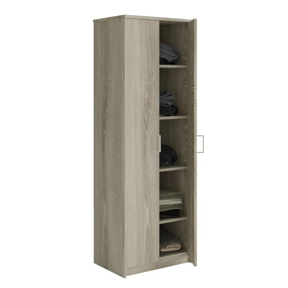 Interiax Kledingkast 'Amelie' - Sonoma Eik - 2 Deurs - 180x60x40 cm