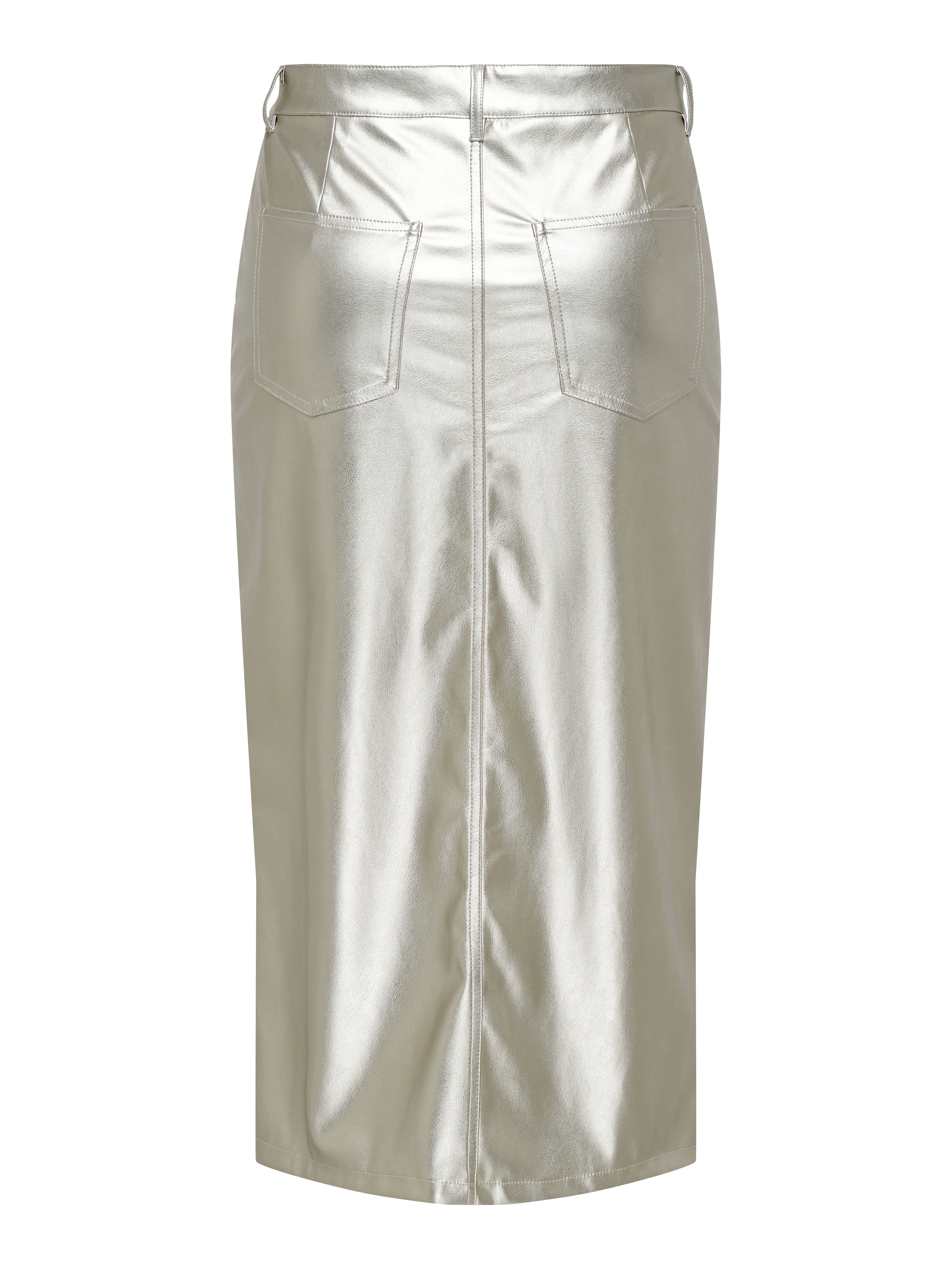 ONLLOLA-ELYNA Kunstlederrock Silver