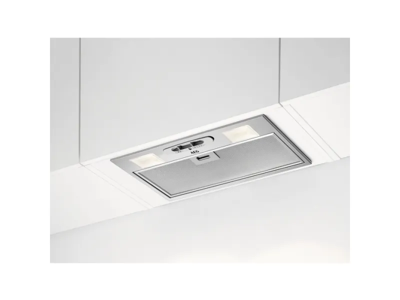 AEG DGB3523S - Hætte - tag - Niche - bredde: 49.6 cm - dybde: 26.1 cm - udtrækning og recirkulation (-) - grå