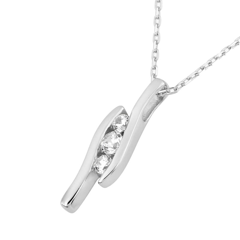 Collier Femme - Oxyde de zirconium - Or 18 Carats - Longueur : 42 cm