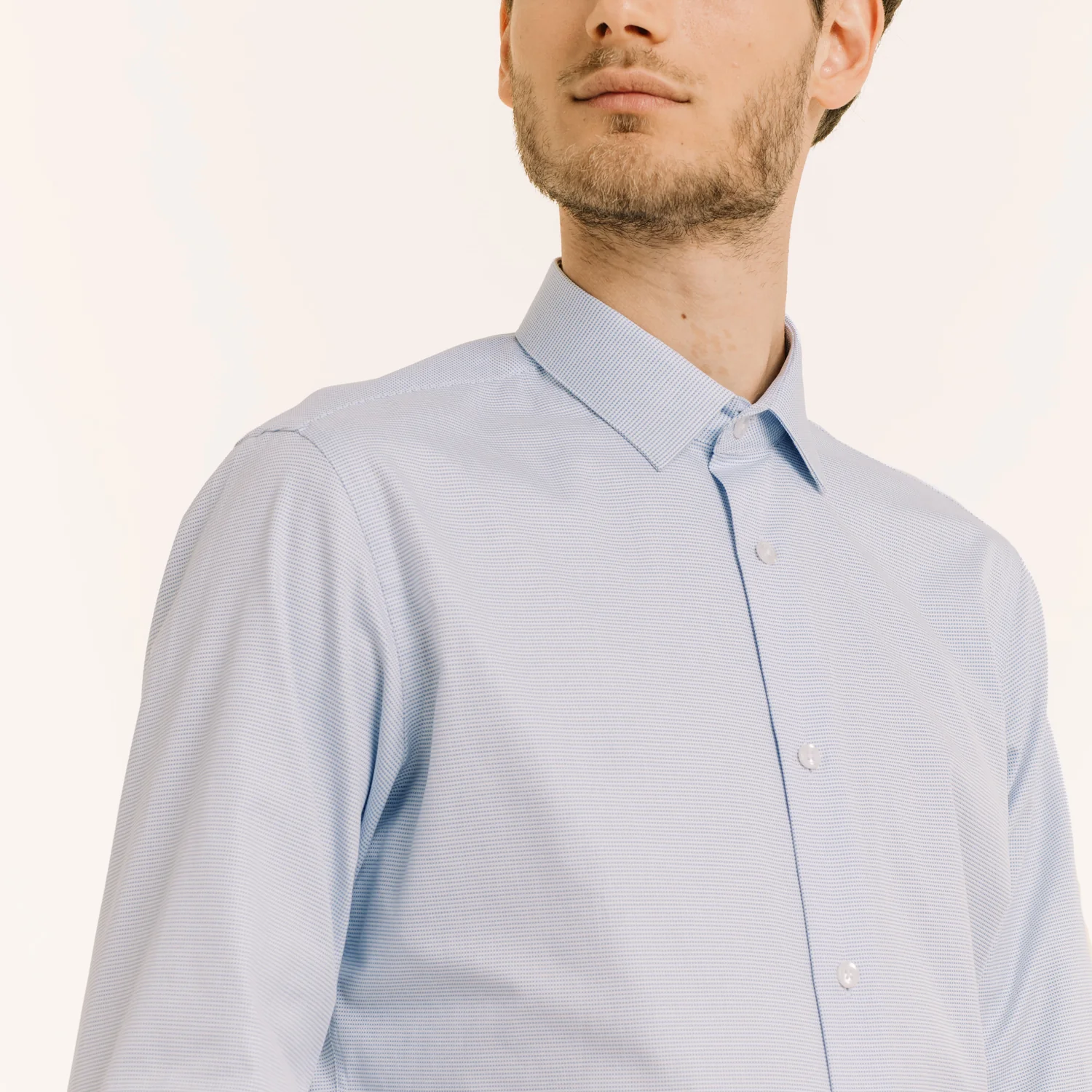 Blue double-twisted royal oxford shirt
