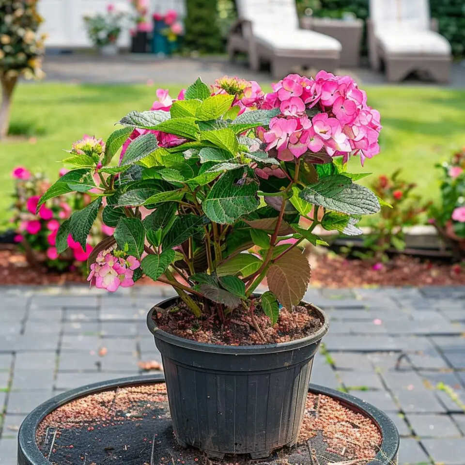 Hortensia - Hydrangea serrata 'Dare Devil' - Hoogte 25-40cm - ⌀19cm
