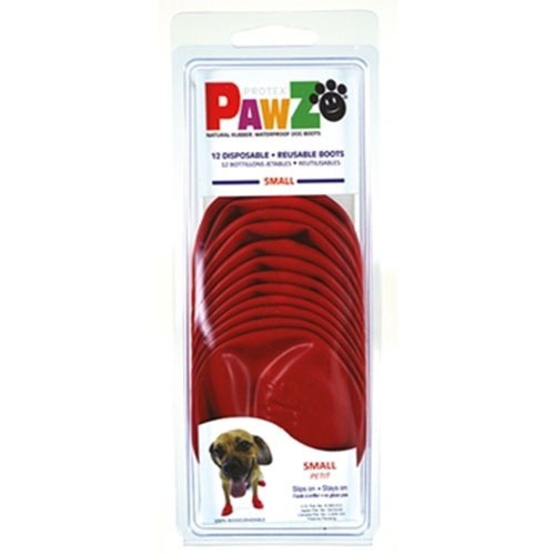 Botas de borracha natural Pawz para cães, vermelhas