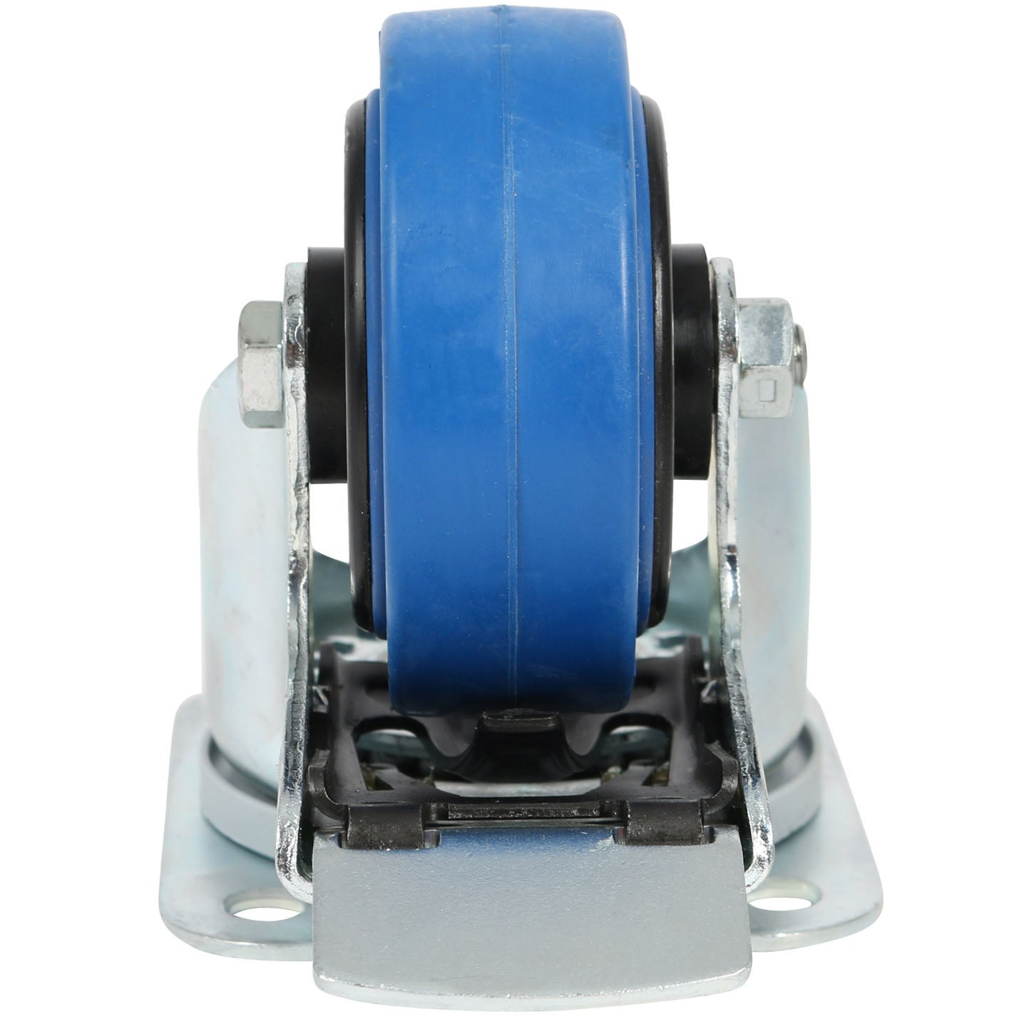 TENTE 3477 PIR 080 P62 blauw zwenkwiel met rem 80 mm