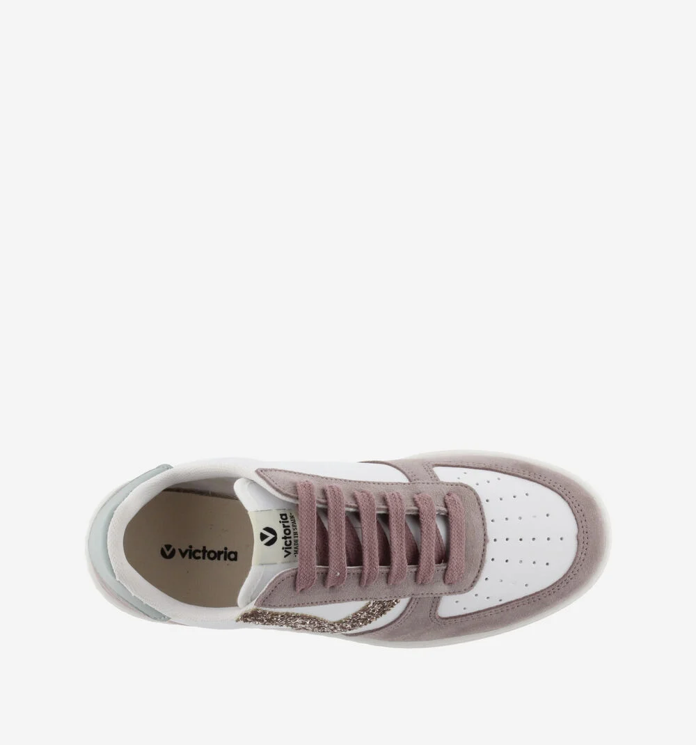 MADRID SPLIT LEATHER & GLITTER SNEAKERSLAVANDA
