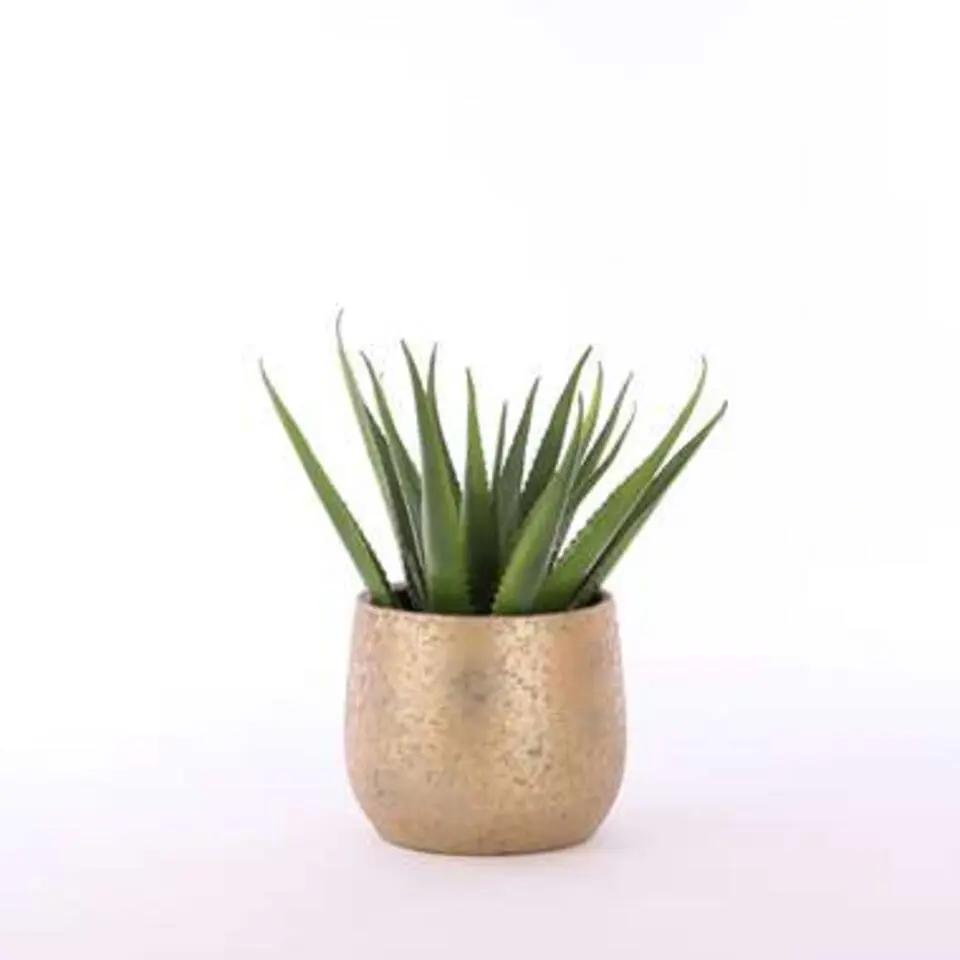 Mica Decorations Bloempot - goudkleurig - keramiek - 25 cm
