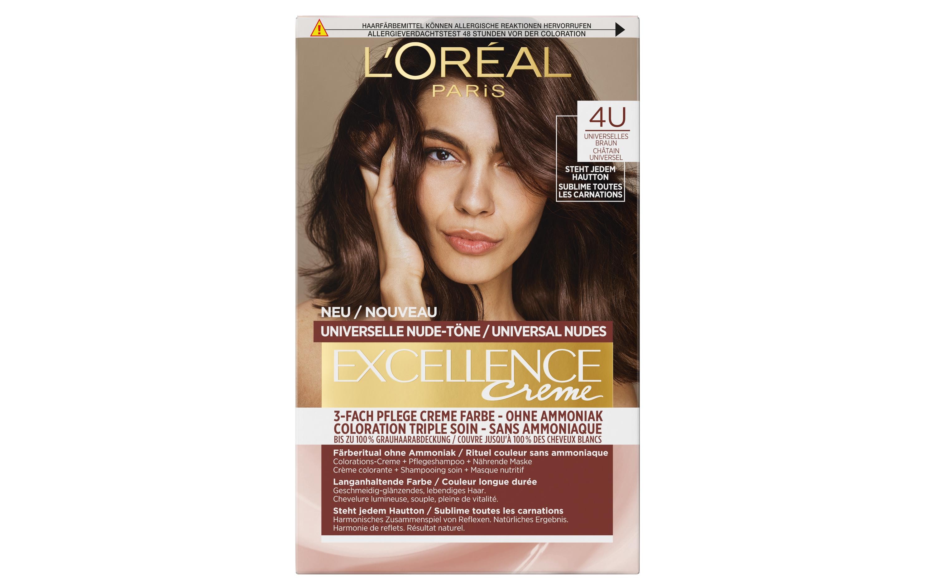 Haarcoloration Excellence Crème Nudes 4U Universelles BraunHochwertige Coloration für die Haare