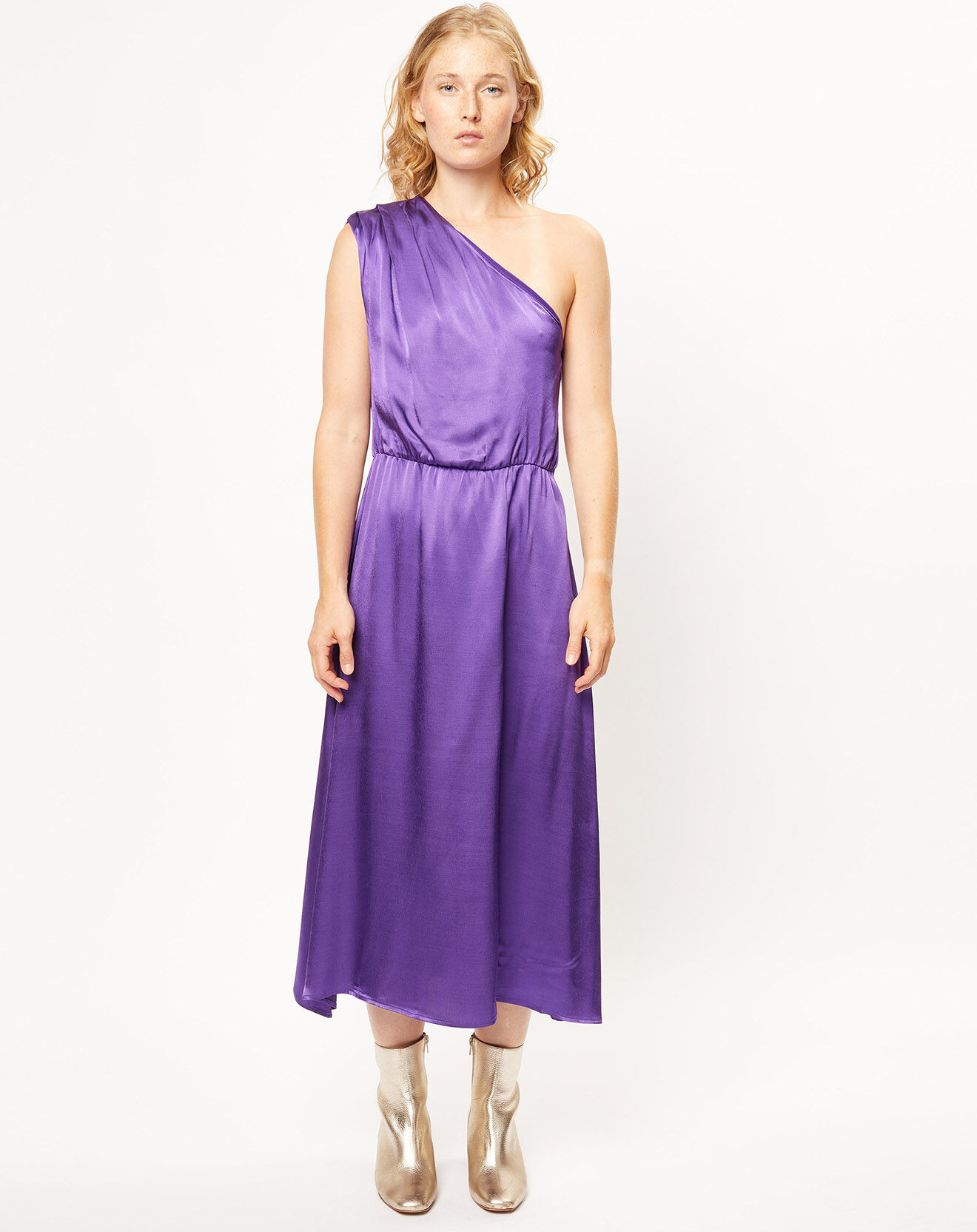 See u Soon Robe satinée Margaux purple