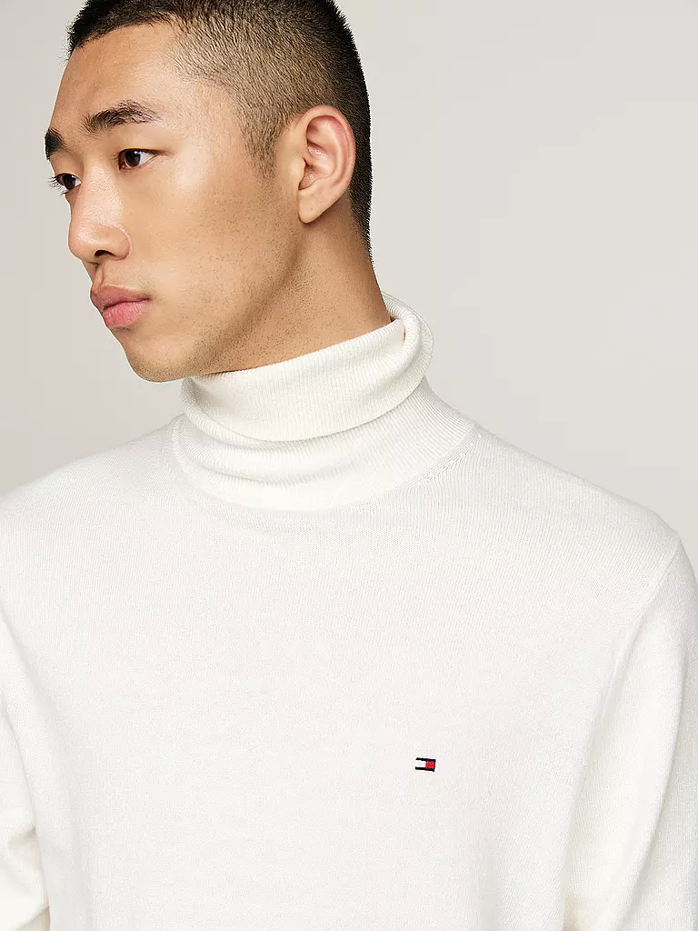 TOMMY HILFIGER Rollkragenpullover  weiss