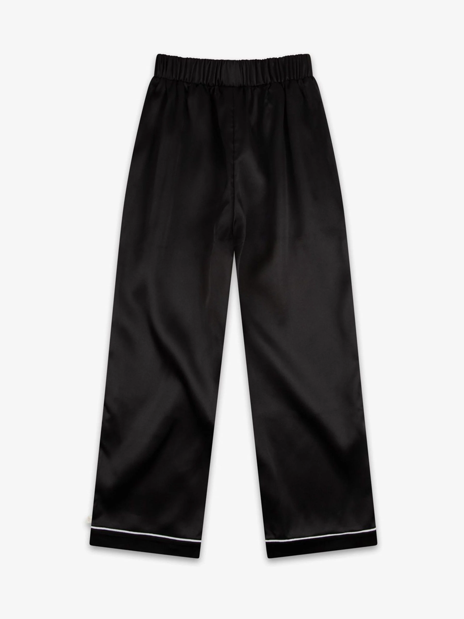 Zwart - The Little Tailor Satijnen Kinder Kerstmis Pyjama's met Knoopsluiting
